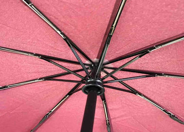 Zoll 9 des Rohseide-versieht zusammenklappbarer Golf-Regenschirm-25 Gummi/Kunststoffgriff mit Rippen