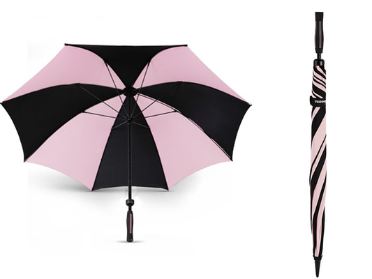 Manuelle offene windundurchlässige Rohseide-entwerfen gerade Griff-Regenschirm-Frauen