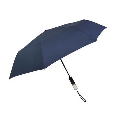 Faltender Regenmantel-Regenschirm der Rohseide-fantastische 3 mit Speichergriff
