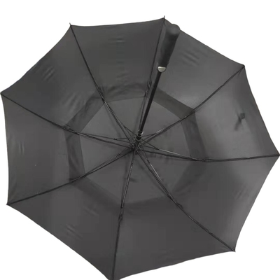 Windundurchlässige Doppelschicht-Rohseide-automatischer Golf-Regenschirm für Männer