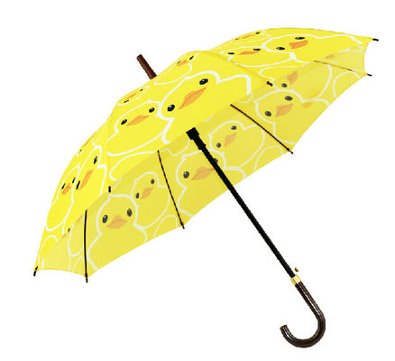 Griff-kompakter Golf-Regenschirm der Kindernetter gelber Enten-J
