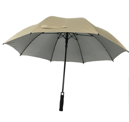 130CM Durchmesser-Rohseide-Golf-Regenschirm mit UVbeschichtung
